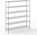 18" Deep x 72" Wide x 86" Height Wire Shelving Kit | 6-Tier | NSF Commercial Storage Rack Unit