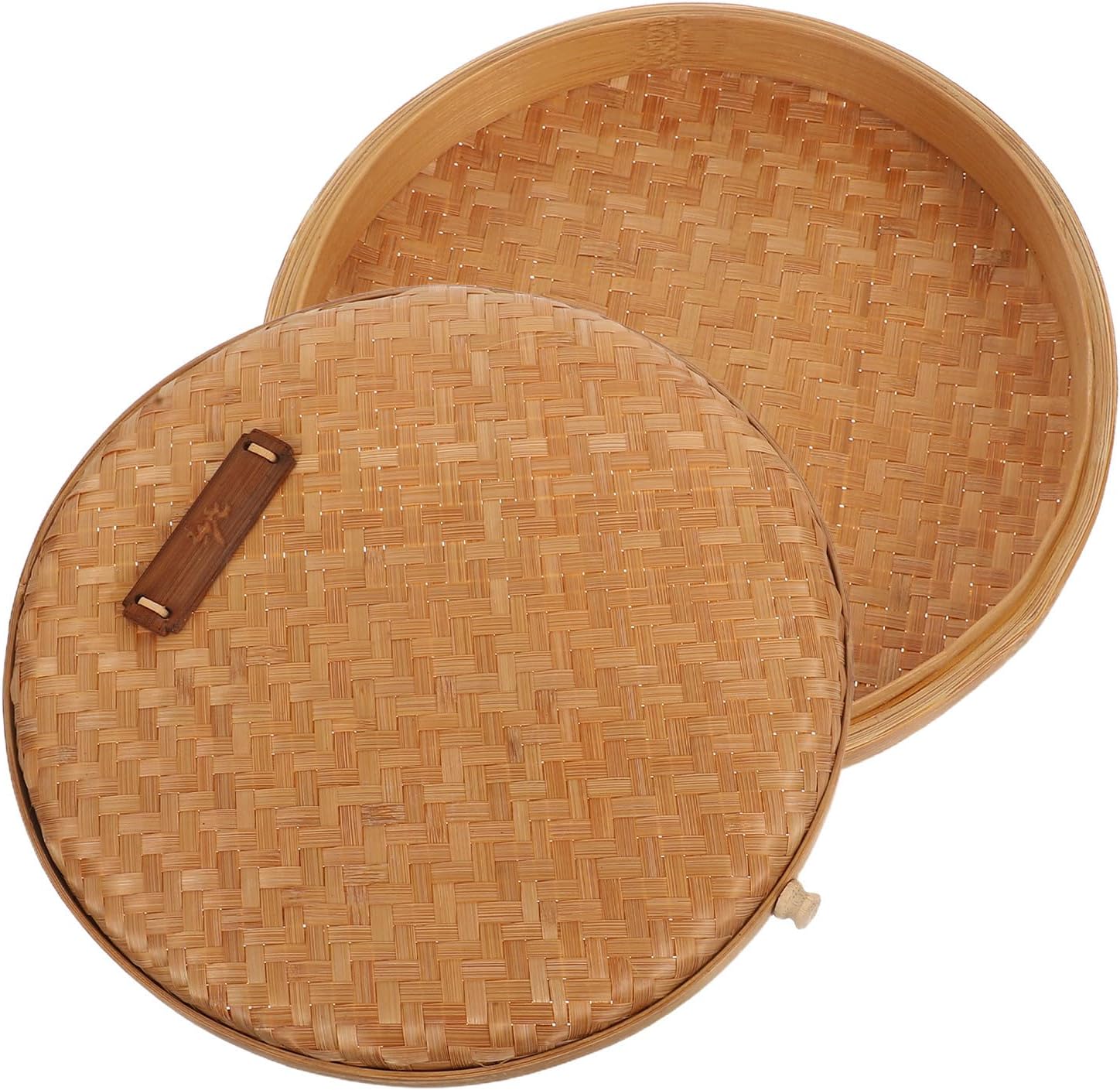 Handmade Tea Cake Storage Holder Small 18cm round Tea Box Organizer for Travel and Home Use