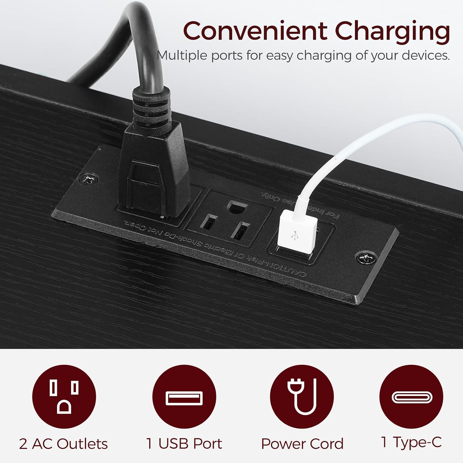 MAHANCRIS Floating TV Stand with Power Outlet, Wall-Mounted TV Shelf with X-Shaped Frame, Floating Entertainment Center with Storage, for Living Room, Bedroom, Black TVBK301E01