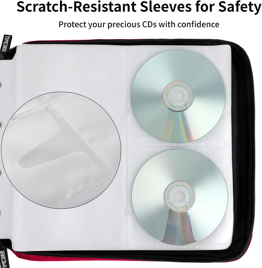 CD Case DVD Holder Storage: 160 Capacity DVD Cases Organizer Portable Wallet ...