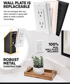 Elder Welder® Electrical Outlet Hidden Wall Safe | 100% Real Wall Plate Included | Easy to Install | Hidden Safe for Money | Wall Safes Between Studs | Secret Storage | Invisible Safe