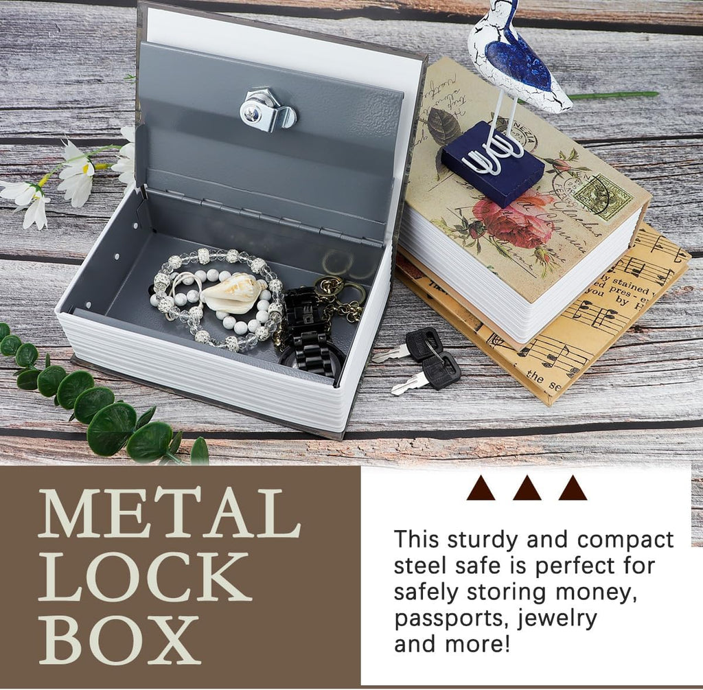 Book Safe with Keys,Fake Dictionary Book Safe Secret Book Shaped Storage Box Security Book Case Diversion Book Safe Book Hidden Container for Jewelry Document