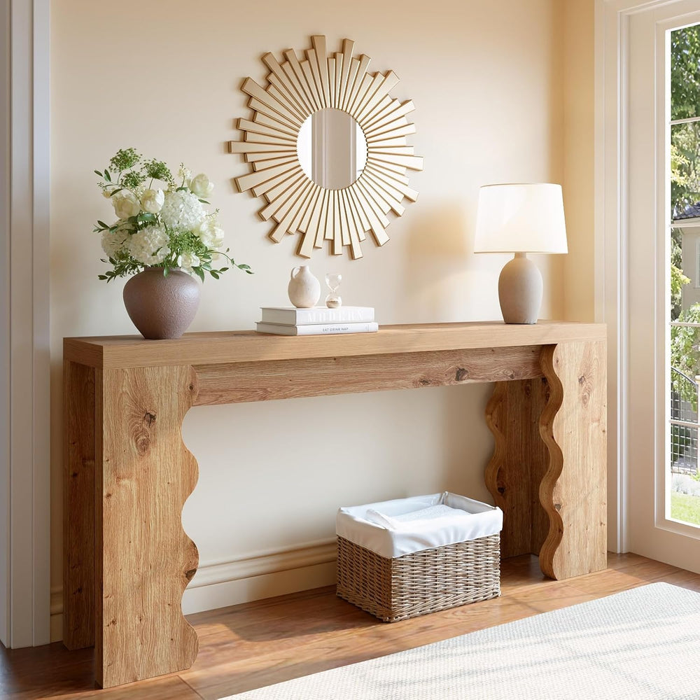 70.9" Farmhouse Entryway Table, Wood Console Table, Behind Couch table |...