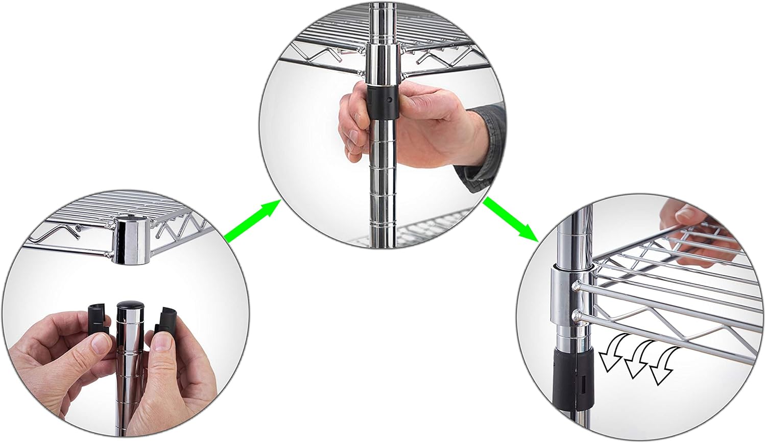14" Deep x 60" Wide x 74" Height Wire Shelving Kit | 5-Tier | NSF Commercial Storage Rack Unit