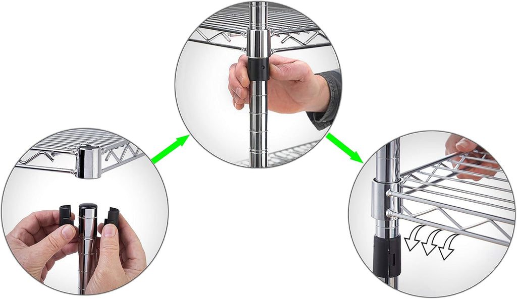 24" Deep x 60" Wide x 14" Height Wire Shelving Kit | 1-Tier | NSF Commercial Storage Rack Unit