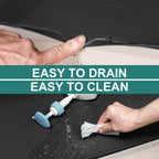 Under Sink Mat, 28" x 22" Waterproof Silicone Under Sink Tray for Kitchen & Laundry Cabinets, Kitchen Cabinet Shelf Protector, Up to 3 Gallons Liquid, Fits 36 inch Standard Cabinet (Black)