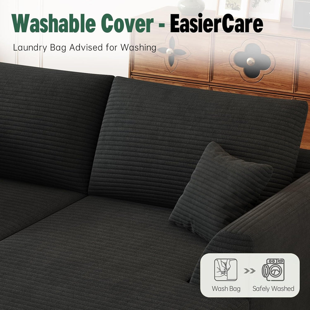 106” Modular Sectional Sofa, Cloud Sectional Couch with Deep Seat, Modern Mod...