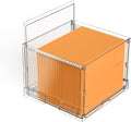 File Organizer Box with Lid,Hanging Filing Folder Organizer for Document Storage with Plastic Slide, Letter-size File Holder Filing Box for Office/Home/Decor/（1Pack）