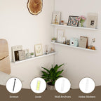 Axeman Floating Shelves for Wall - Picture Ledge Shelf Set of 2-36 Inch White Floating Shelves with Lip - Picture Shelf for Wall with Ledge - Photo Ledge Shelves for Pictures Nursery Books
