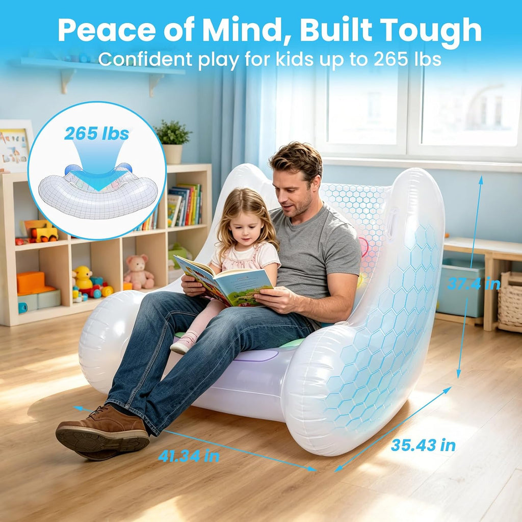 Sensory Chair for Kids with Autism – Inflatable Rocking Chair | ADHD & Sensory Seeking,Provides calming balance for toddlers,Perfect for sensory rooms, home, or classroom use