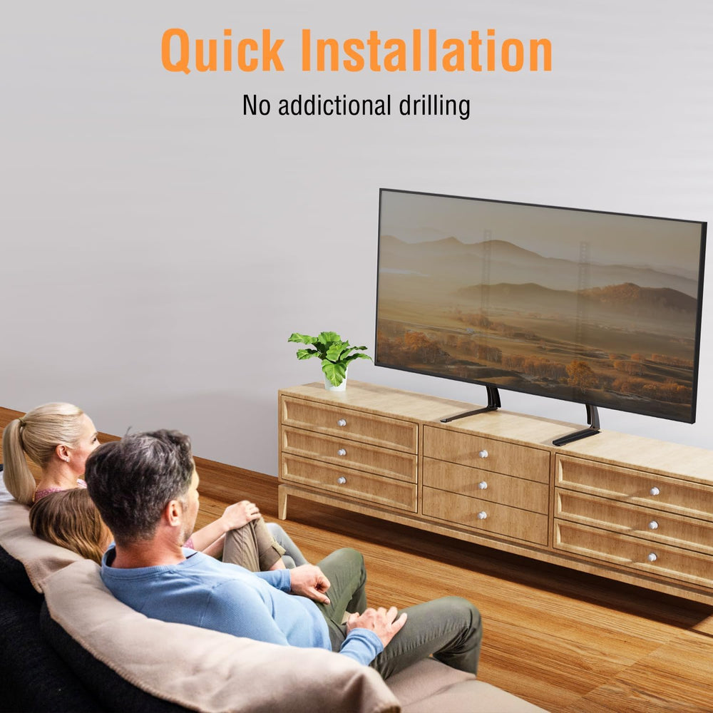 ELIVED Universal Table Top TV Stand for Most 32 to 70 inch LCD LED Plasma Fla...
