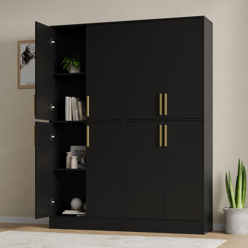 Housoul 71" Tall Pantry Cabinet, 4 Doors Kitchen Pantry Storage Cabinet,...