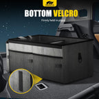 MIKKUPPA Car Trunk Organizer - 65L Collapsible Trunk Organizer with Lid, Sturdy Car Storage for SUV Auto Truck Van with Adjustable Straps and Non Slip Bottom (Gray)