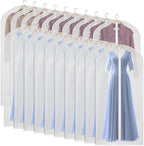 60 Inch Garment Bags 20 Pack Dress Bags for Gowns, Closet Storage | Translucent, Dust-Proof, Suit Protector Cover, Strong Zipper, For Hanging Clothes, Long Dresses, Suit, Coat