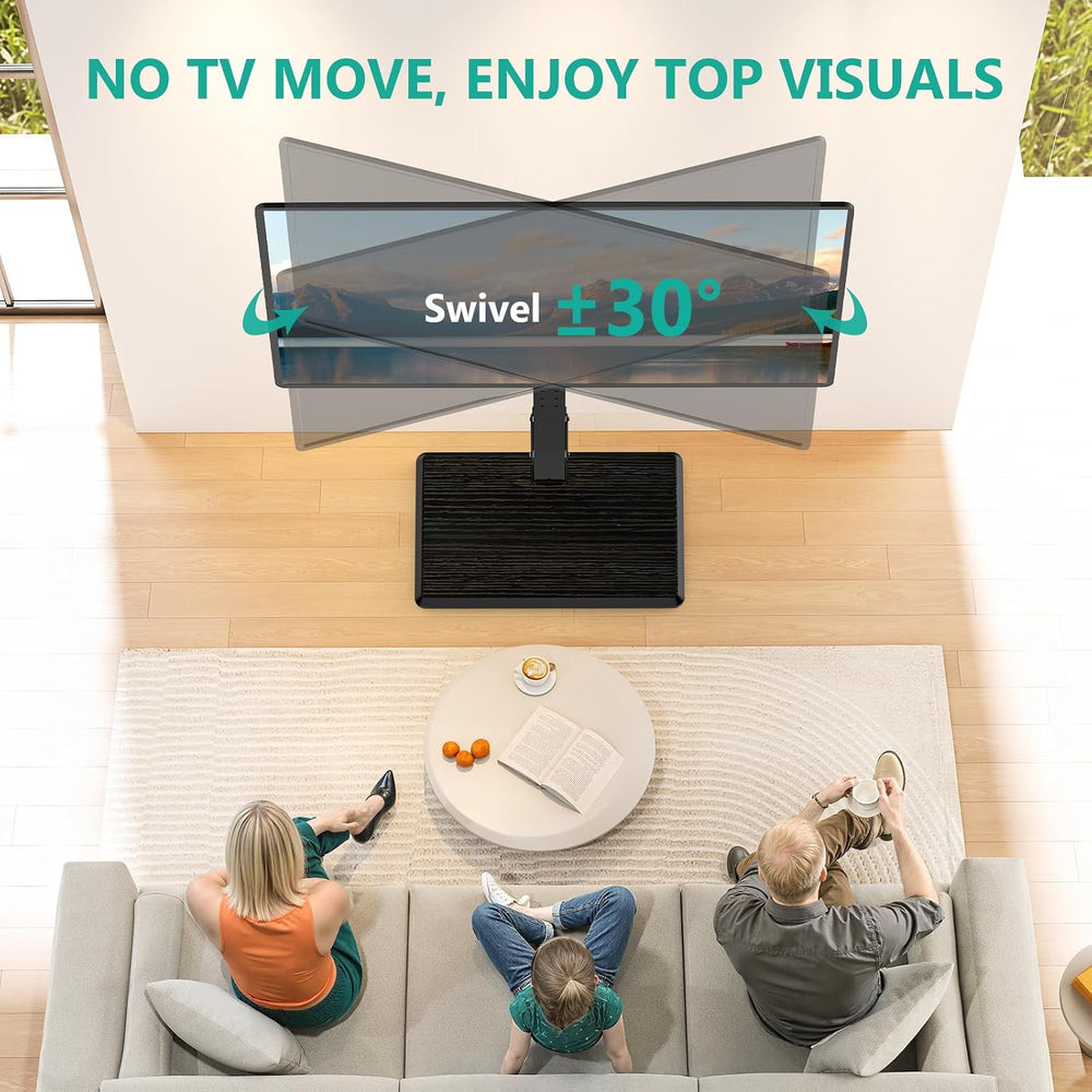 WALI Floor TV Stand with Power Outlet, Tall TV Stand Mount for 32-75 inch TV ...