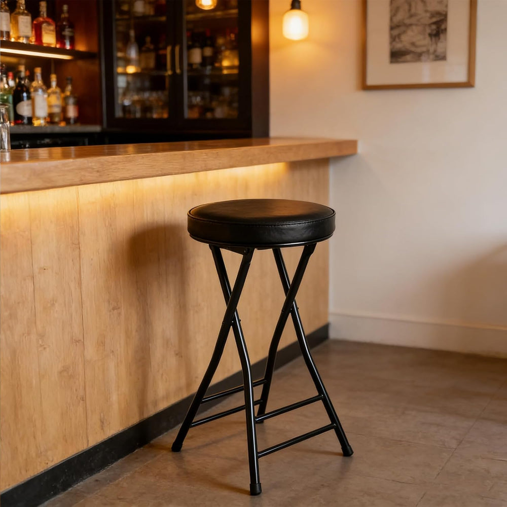 Folding Stool,24 Inch Foldable Portable Height Bar Stools Chair | Adult Tall ...