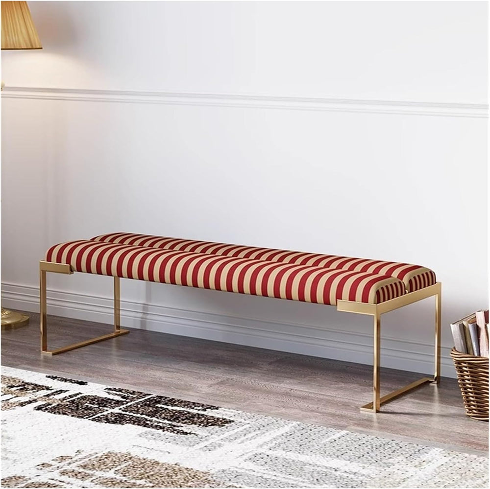 Modern Bedroom Living Room Bedside Stool, Modern Bench, Stainless Steel Entry...
