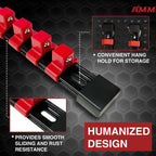 AMM 9-Piece Socket Organizer, 1/2, 3/8 & 1/4 inch Drive ABS Socket Holder, Heavy Duty Socket Racks