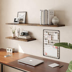 Wall Shelf Set of 3, Rustic Brown Floating Shelves 36 in W x 10 in D x 1 in H, Wooden Floating Wall Shelf with Invisible Brackets for Living Room/Bedroom/Bathroom/Kitchen Storage and Decor