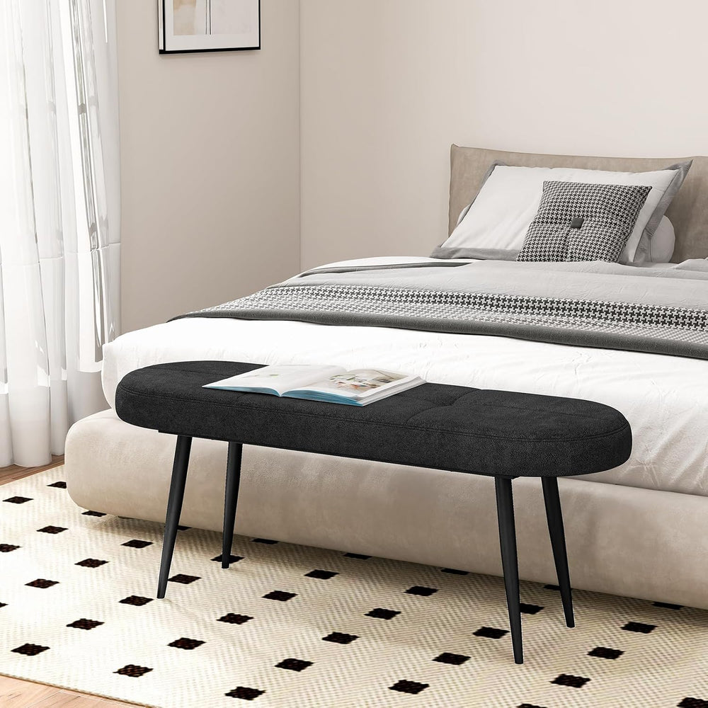 GIANTEX 47 inch Entryway Bench - End of Bed Bench, Upholstered Bench for Bedr...