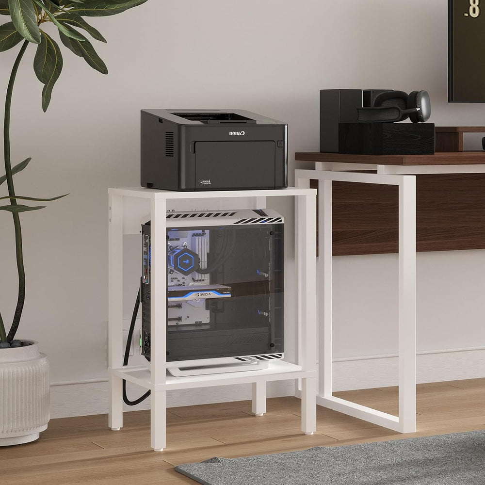MMEOLUOOK End Table with Charging Station, Sofa Side Table Set of 2, 2-Tier S...