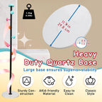 Coat Rack Freestanding Heavy Duty Metal Kids Coat Stand, 7 Round Mushroom Hooks & Sturdy Marble Quarte Base, Hanging Clothes Purse Bag Jacket for Hall Corner Office Garage Entryway (Black)