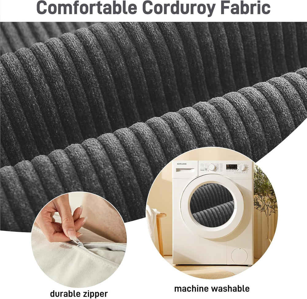 XVD Folding Sofa Bed with Ottoman, 3-in-1 Convertible Floor Sleeper Chair w/2...