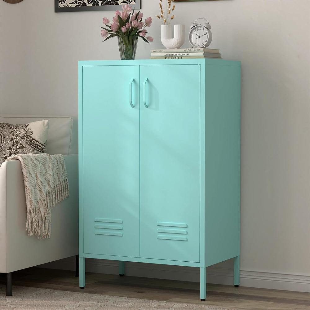 IRONFFICE Metal Accent Cabinet, Steel Cabinet Organizers and Storage, Metal C...