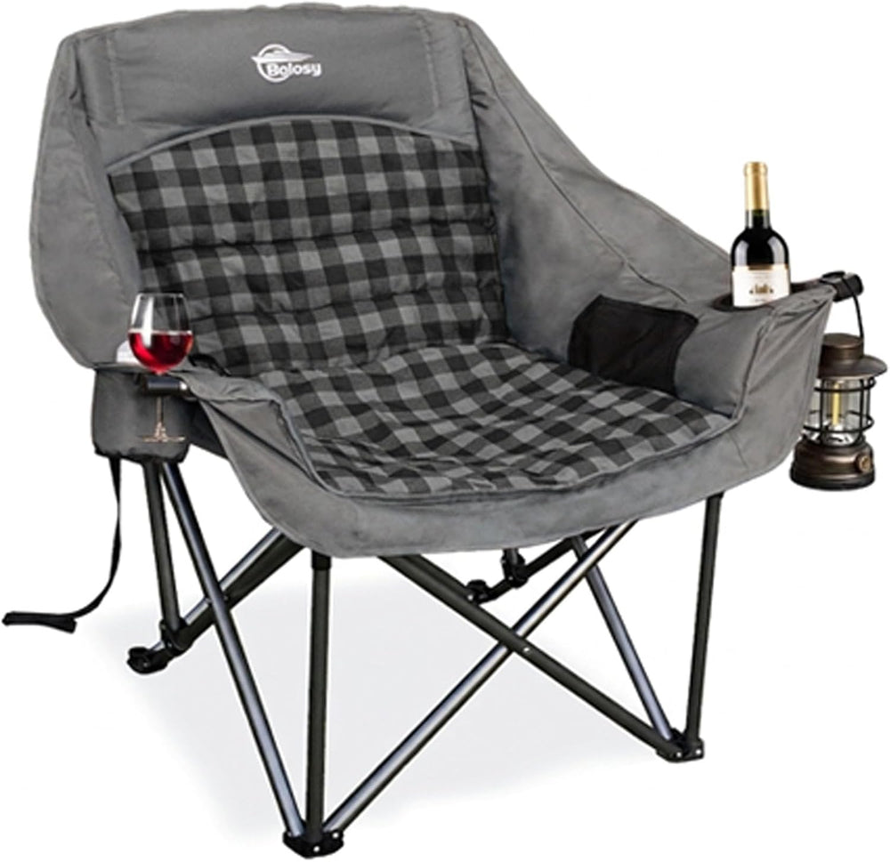 Oversized Camping Chairs for Adults Heavy Duty Padded Outdoor Lawn Chair