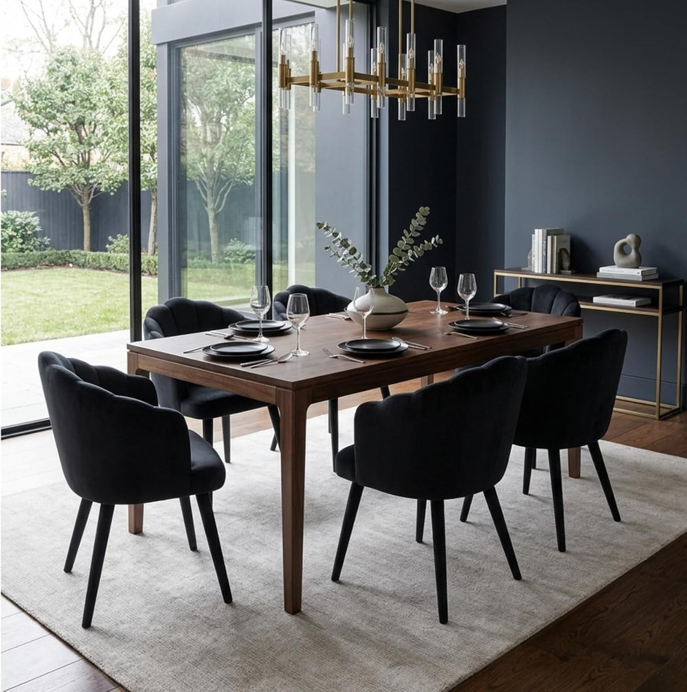 Hyfirm Velvet Dining Chairs Set of 4, Upholstered Modern Kitchen Dining Chair...