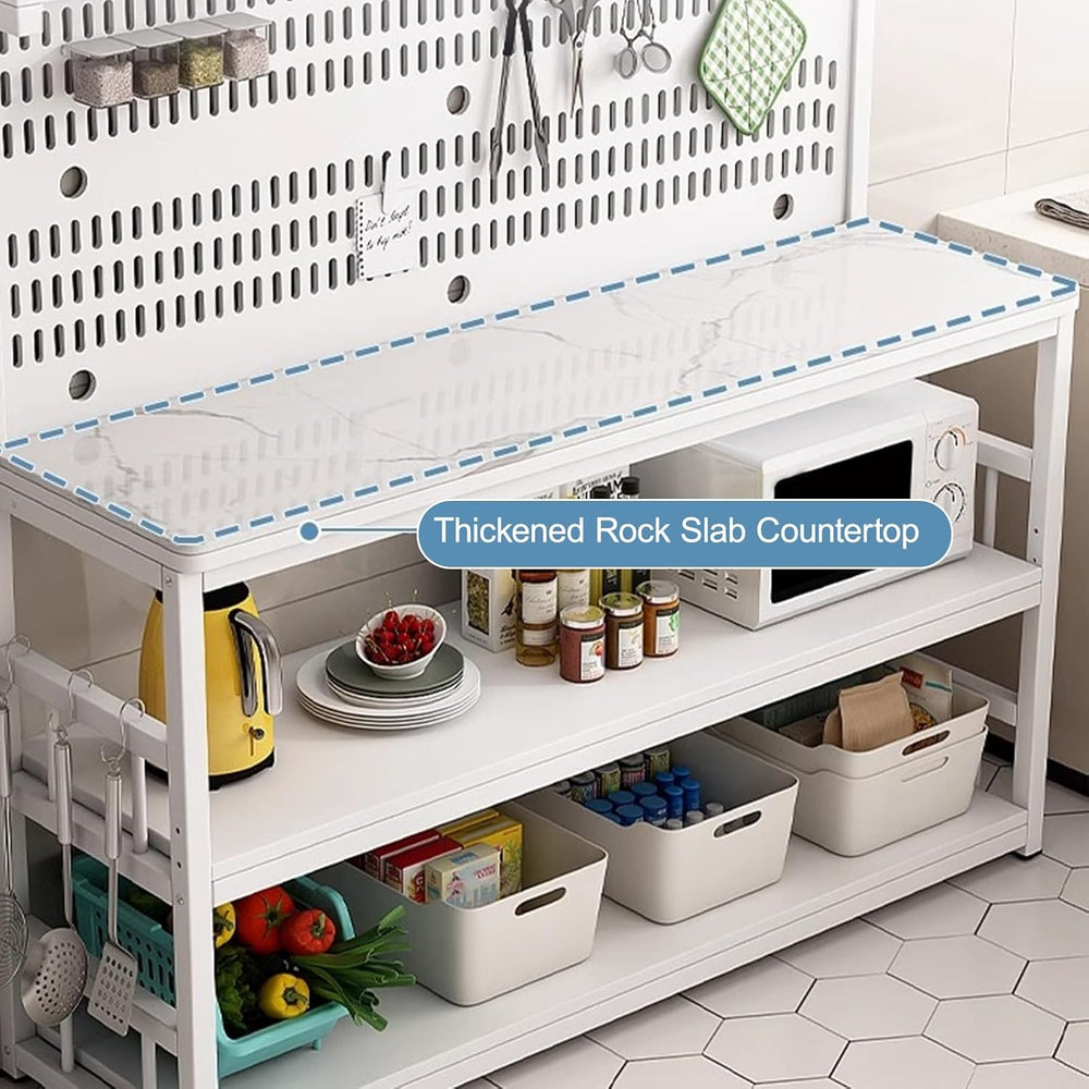 Kitchen Pantry Storage Cabinet with Drawer, Farmhouse Tall Food Large Wood Pa...