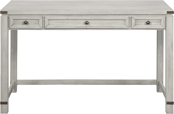 OSP Home Furnishings Baton Rouge Traditional Home Office Writing Desk, Champagne Oak