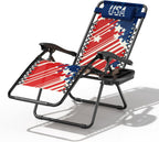 Athena Collection Zero Gravity Chair, Folding Lounge Chair, Reclining Camping Chair, Outdoor Zero Gravity Recliner with Adjustable Pillow and Cup Holder for Outside Beach Garden Patio Poolside