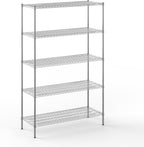 21" Deep x 54" Wide x 86" Height Wire Shelving Kit | 5-Tier | NSF Commercial Storage Rack Unit