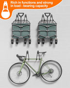 QcoQce 15 Pack Garage Hooks Heavy Duty with 2 Extension Cord Straps,Garage Storage Hooks, Wall Mount Hooks, Garage Organization and Tool Hangers for Bike, Ladder, Ropes and Garden Tools
