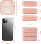 SANQIANWAN Set of 3 Small Stackable Jewelry Organizer Trays Mini Jewelry Drawer Oragnizer Small Jewelry Display Tray for Necklace Bracelet Rings Earrings and Makeup (LightPink)