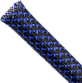 Braided Cable Sleeving, PET Expandable Braided Cable Sleeve, Flexible Mesh Sleeving Cord Management for Audio Video and Other Home Device, Cord Protector from Pets (Black Blue-2, 5/8")