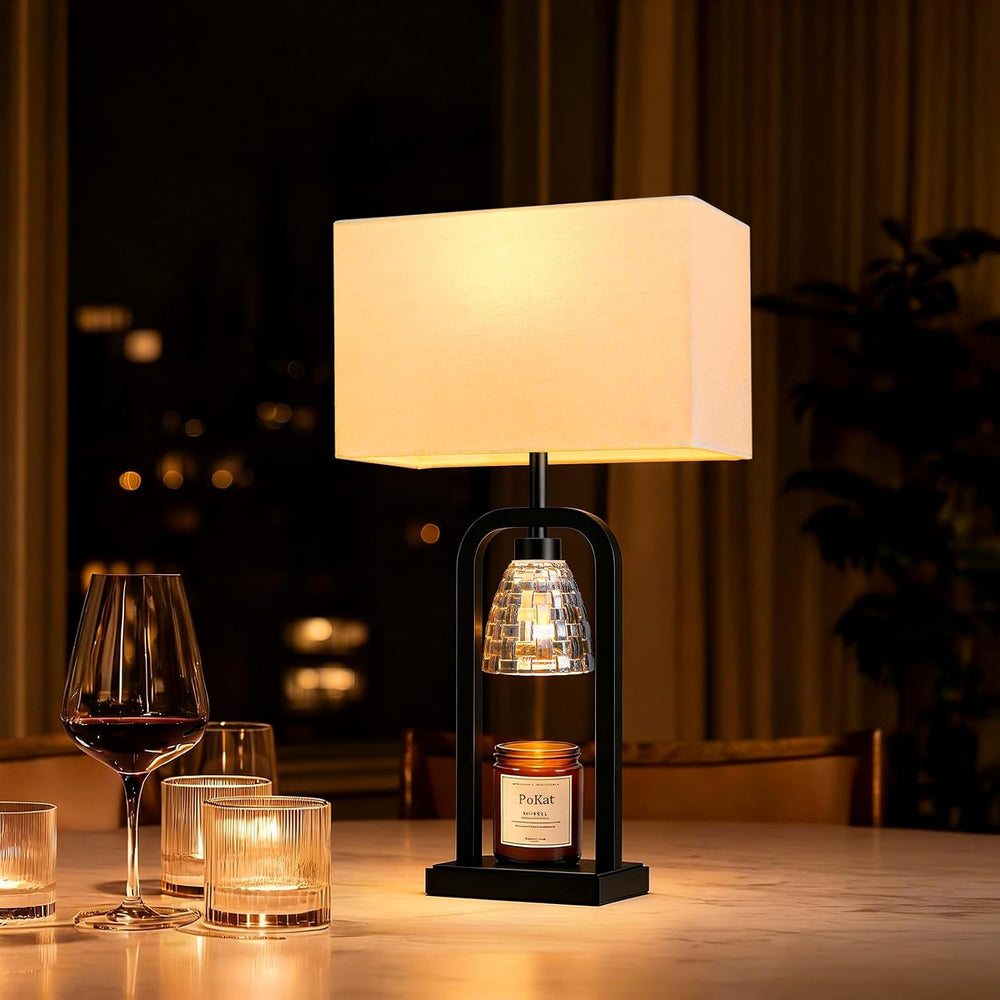 PoKat Electric Candle Warmer Lamps Gold, Lamp Candle Warmers with Timer Dimme...