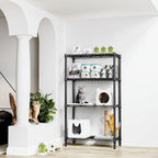 1000 lbs 4 Tier Shelf Metal Storage Shelves Shelving Wire Rack Heavy Duty Closet Organizers for Garage Kitchen Bathroom Laundry Black 13.8" D x 35.4" W x 59.5" H