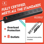 Veitorld Power Tool Organizer with Power Strip, 4 Drill Holders Tool Storage, Heavy Duty Rack for Garage Organization, Wall Mount Tool Organizer, Christmas Anniversary Birthday Gifts for Men Dad Him