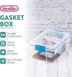 Sterilite 24-Pack Gasket Box, Weather-Resistant Storage Bins with Latching Lids, 12 Quart - Heavy-Duty Organizing Containers for Closet, Bathroom, and Office