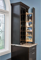 Rev-A-Shelf Kitchen Cabinet Pullout Wall Filler Wooden Organizer Slide Out Pantry Storage w/Soft-Close in Multiple Sizes, 6 x 39 In, 432-WFBBSC39-6C