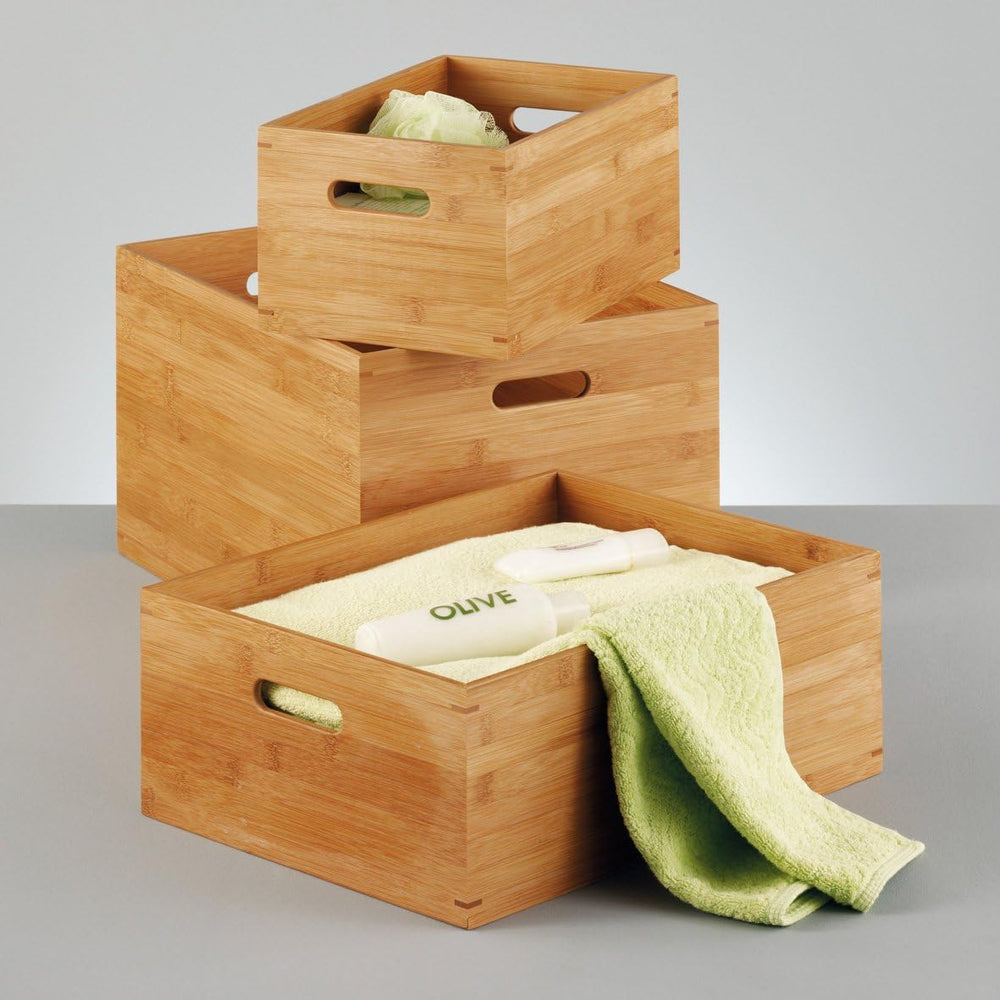Zeller Storage Box Bamboo 40x30x21cm, Multi-Colour, 28 x 28 x 13 cm