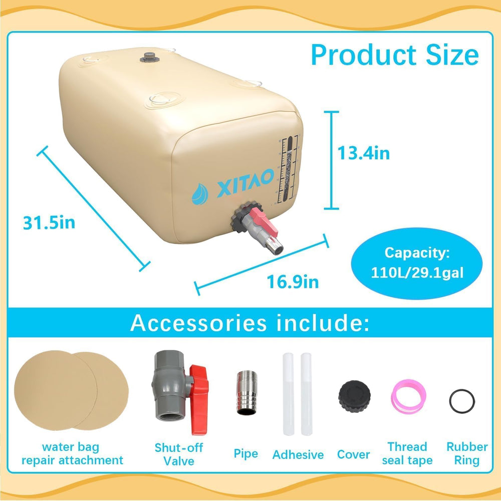 XITAO Water Bladder Storage Containers, Water Tank Foldable Portable Water St...