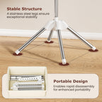 Abiglifty Rotatable and Foldable Clothes Drying Rack, Space Saving Free Standing Laundry Drying Rack for Indoor, Balcony, 1 Layer