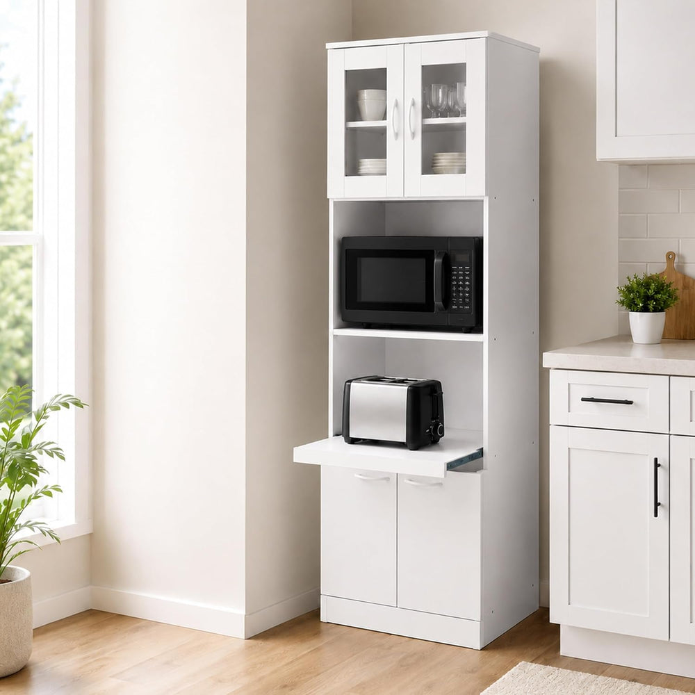 Kings Brand Furniture - Danbury Tall Kitchen Pantry, Microwave Storage Cabine...