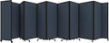 Versare Room Divider 360 Portable Wall Partition | Folding Panels | Large Freestanding Divider | Locking Wheels | Temporary Room Separator