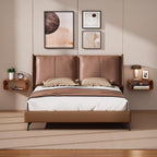 Acrylic Floating Nightstand, Bedside Table, Nightstand Shelf Wall Mounted Bedside Shelf (Dark Brown, Small)