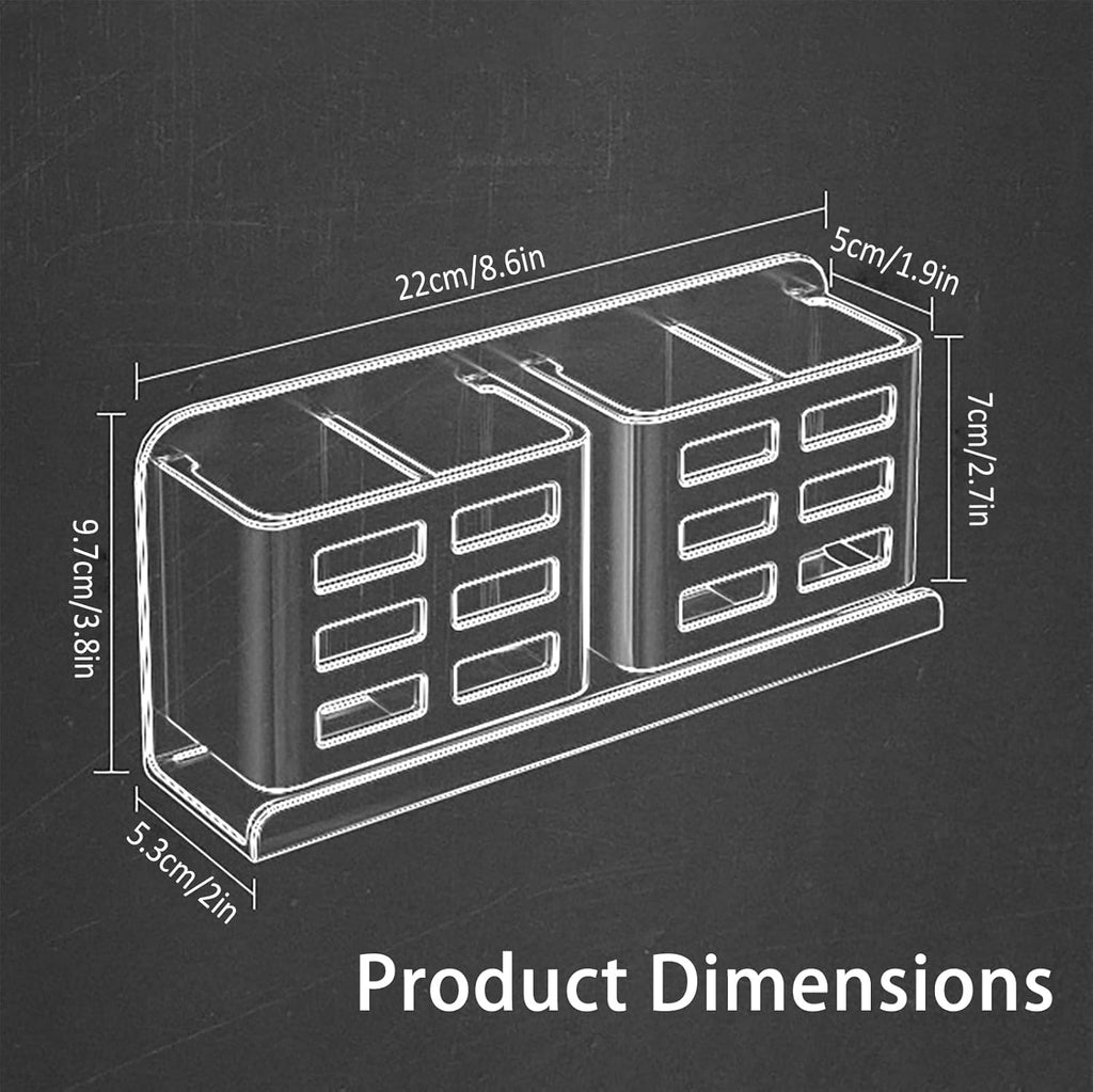 Aluminum Toothbrush Holder Self-Adhesive Hanging Bracket Shower Toothbrush Razor Holder Suitable for Toothbrush, Toothpaste, Razor and Comb etc Bathroom Storage