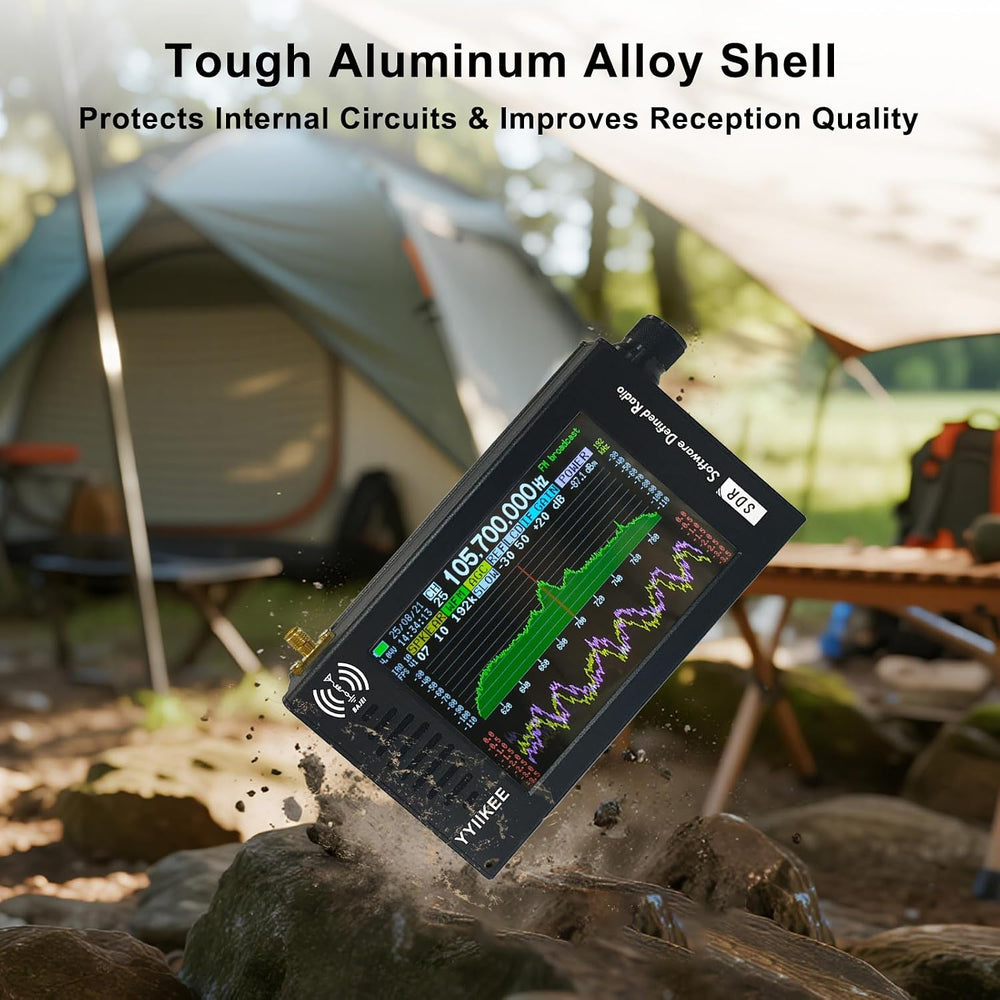 Portable SDR DSP Radio Receiver – 4.3” Touchscreen, 100KHz-149MHz, Full Band ...